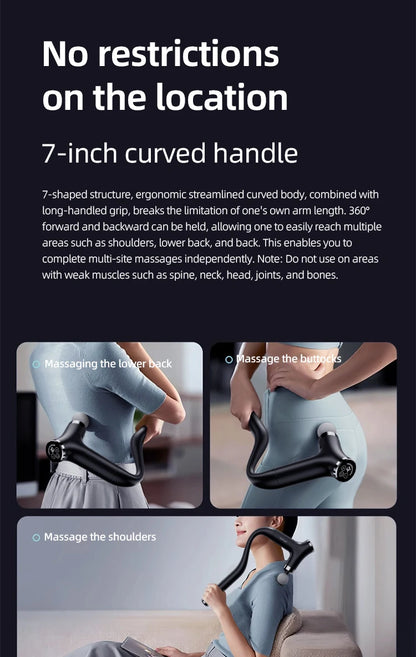 Multifunctional Intelligent Massage Gun Detachable Handheld Long-Handled Elbow Fascia Muscle Relaxation Massager for Home Use