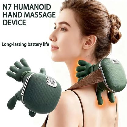 New shoulder and neck massager, neck massager, fully automatic charging finger press hand massager (without heating)