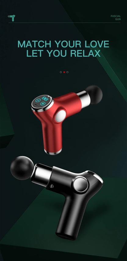 Kh515 Mini Fascia Gun Lcd Portable Muscle Massage Meridian Health Care Sports Relaxation Muscle Gun Electric Fitness Massager