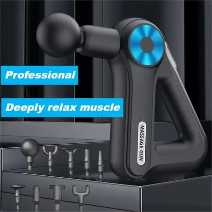 Mini Triangular Fascia Gun Neck Cervical spine Massage With 9 Massage Heads 9 Levels of Adjustable Strength Low Noise