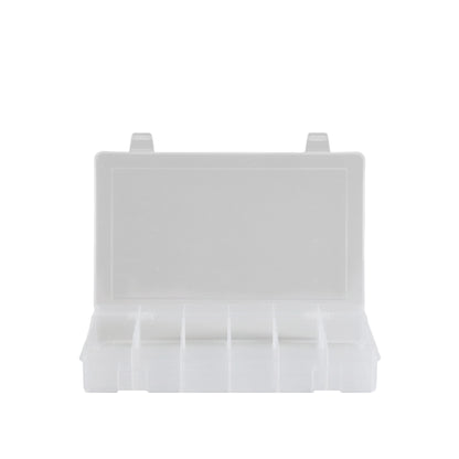 Small Plastic Compartment Box, 6 Openings