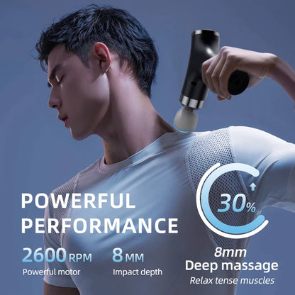 Multifunctional Intelligent Massage Gun Detachable Handheld Long-Handled Elbow Fascia Muscle Relaxation Massager for Home Use