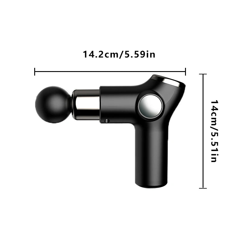 Kh515 Mini Fascia Gun Lcd Portable Muscle Massage Meridian Health Care Sports Relaxation Muscle Gun Electric Fitness Massager