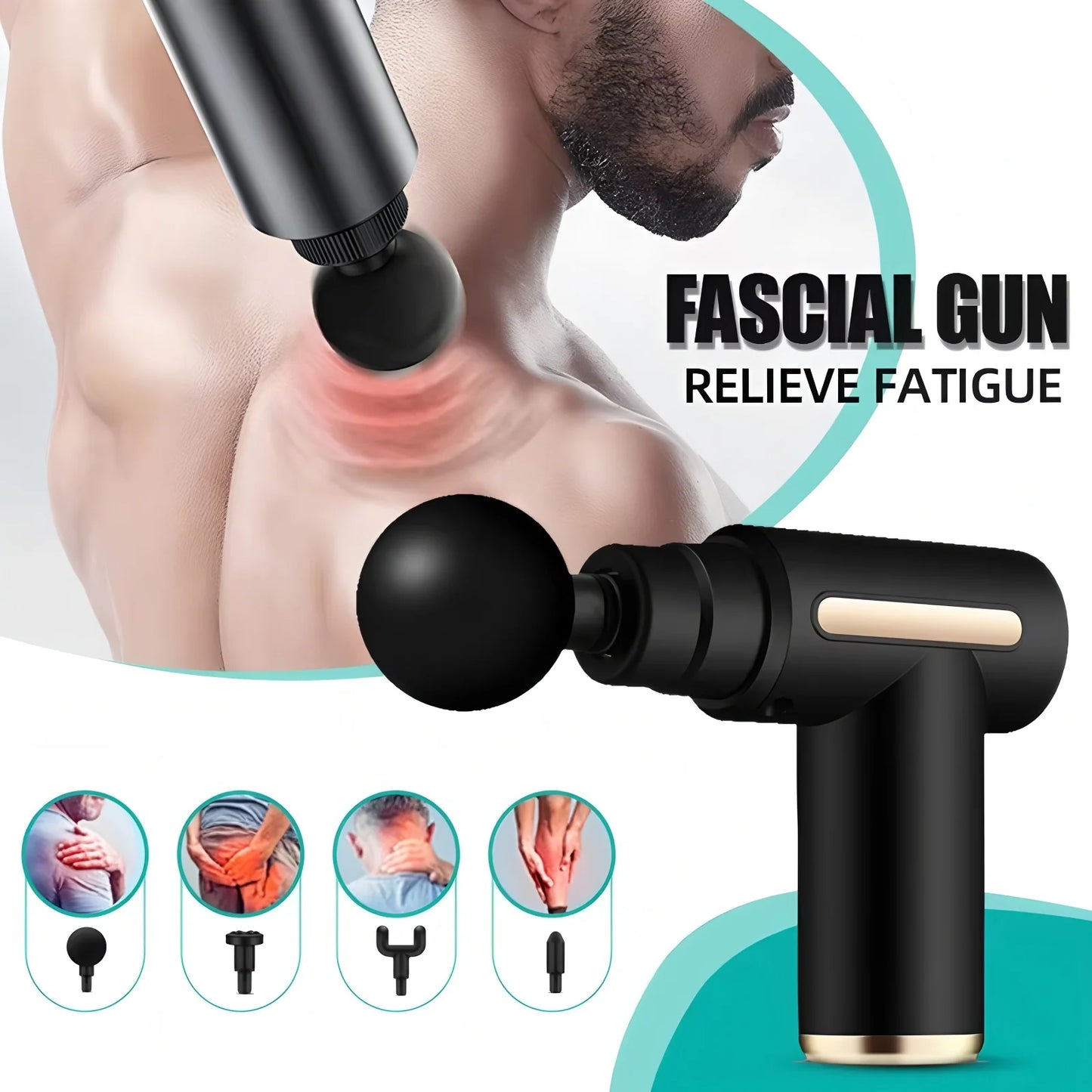 2026 Portable Muscle Massage Gun For Body Massage, With Led Touch Screen, Speed Adjustment, Rechargeable