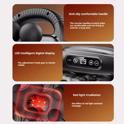 Cordless 22 Head Massage Gun High Frequency Vibration 9 Speed Levels Deep Relaxation for Back Neck Shoulder Legs