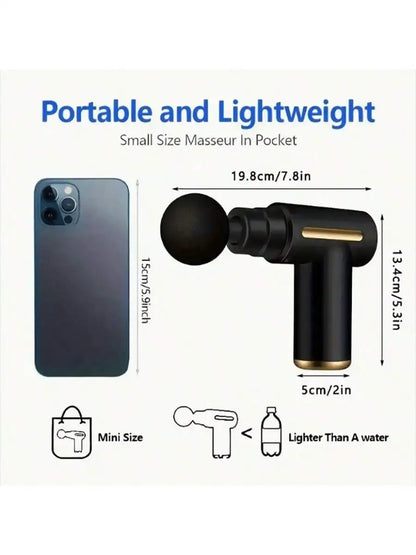2026 Portable Muscle Massage Gun For Body Massage, With Led Touch Screen, Speed Adjustment, Rechargeable