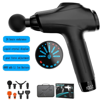 Professional Fascia Gun 4800mAh Deep Tissue Percussion Vibrat Massage Gun Fitness Back And Neck Muscle Relaxation Massager