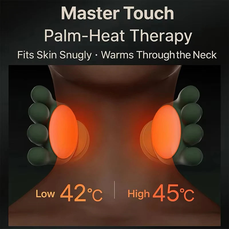 Wireless Neck Cervical Trapezius Kneading Massage Shawl 4D Bionic Finger Neck Shoulder Massager Brushless Motor Neck masajeador