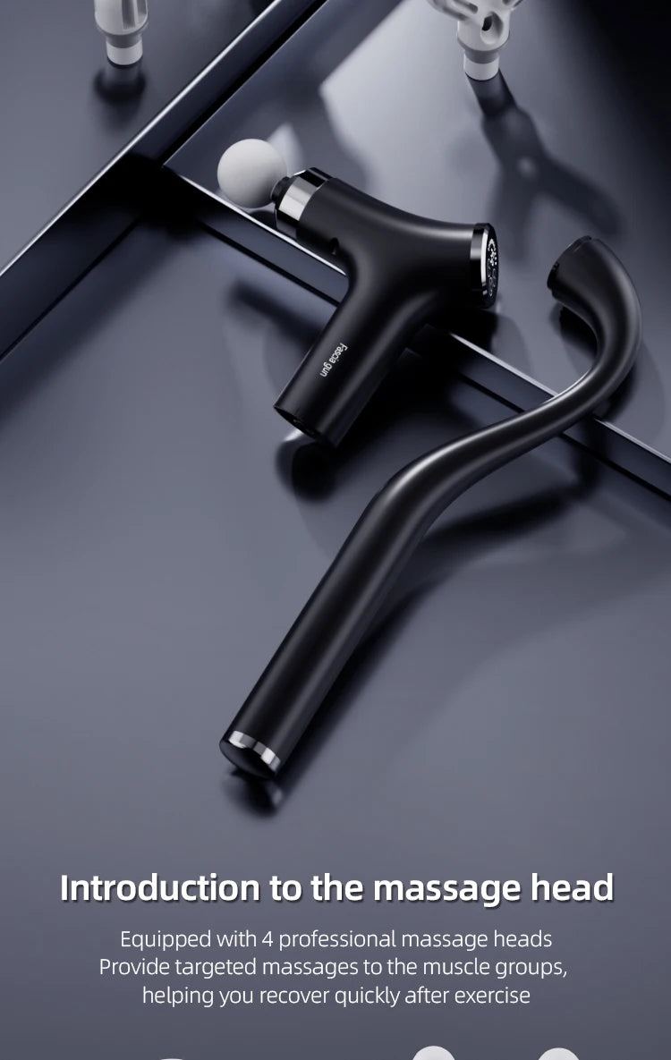 Multifunctional Intelligent Massage Gun Detachable Handheld Long-Handled Elbow Fascia Muscle Relaxation Massager for Home Use
