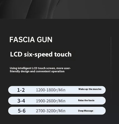 New Products 6 Gears Fascial Gun Double Head Mini Massage Gun Cordless Deep Tissue Vibration Muscle Massage Gun with LED Display
