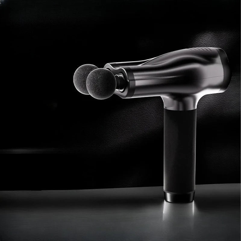 Double Head Handheld Mini Massager Gun with Deep Tissue Percussion Muscle Massage Gun Multifunctional Rechargeable Fascial Gun