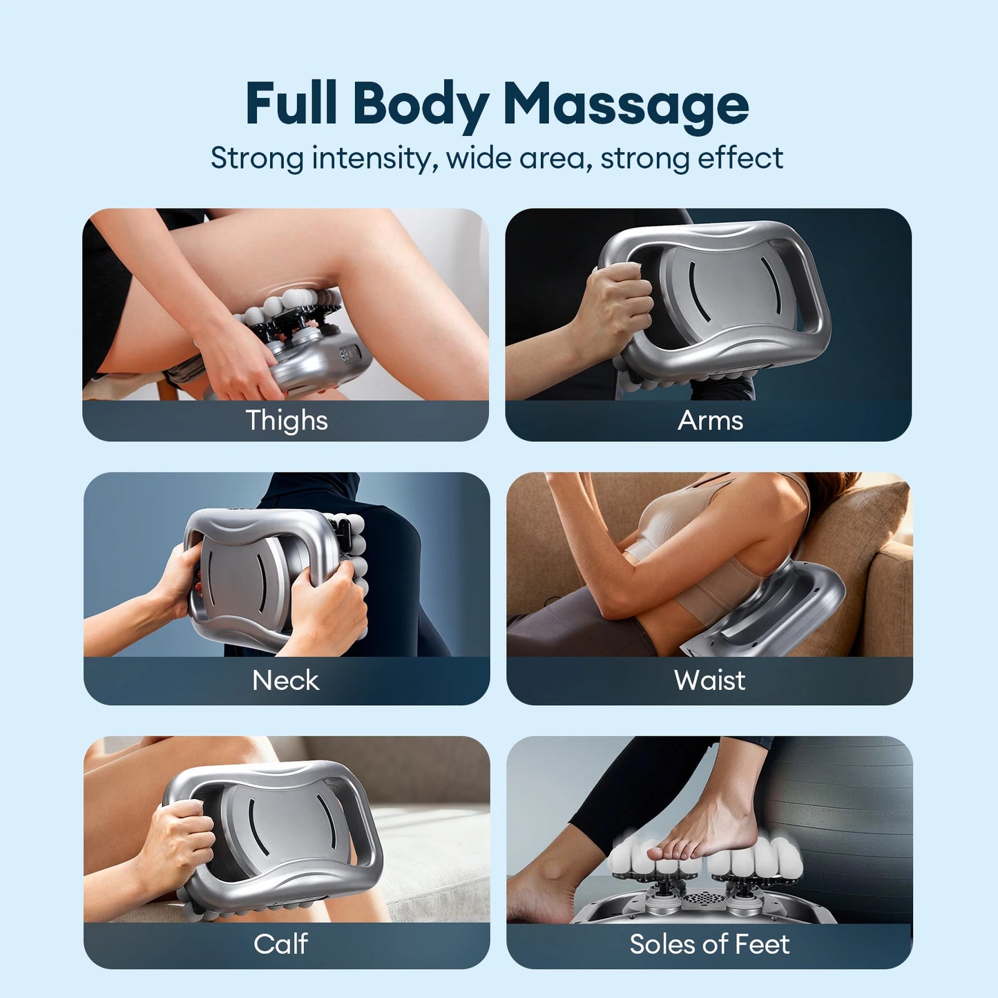 48/66-Head Fascia Gun High Frequency Vibration Body Fascia Massage Gun Back Waist Massager Tool Neck Shoulder Fascia Masajeador