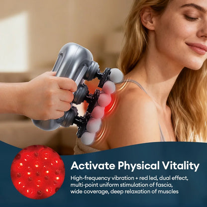 48/66-Head Fascia Gun High Frequency Vibration Body Fascia Massage Gun Back Waist Massager Tool Neck Shoulder Fascia Masajeador