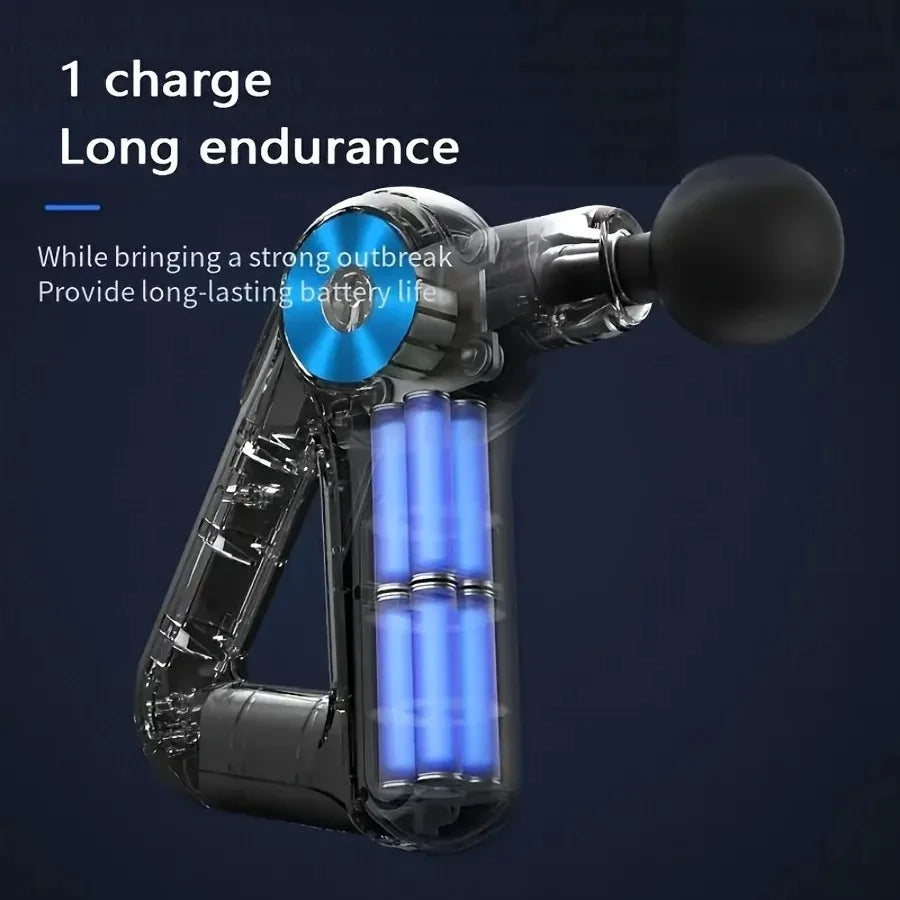 Mini Triangular Fascia Gun Neck Cervical spine Massage With 9 Massage Heads 9 Levels of Adjustable Strength Low Noise