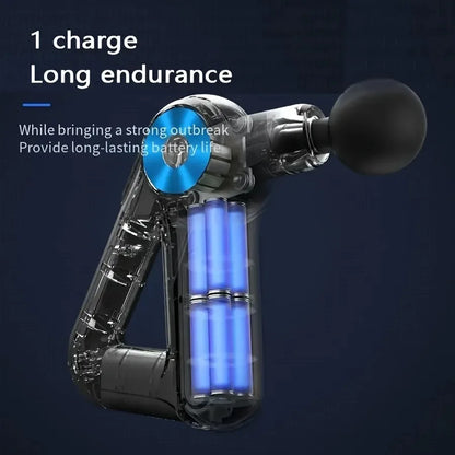 Mini Triangular Fascia Gun Neck Cervical spine Massage With 9 Massage Heads 9 Levels of Adjustable Strength Low Noise