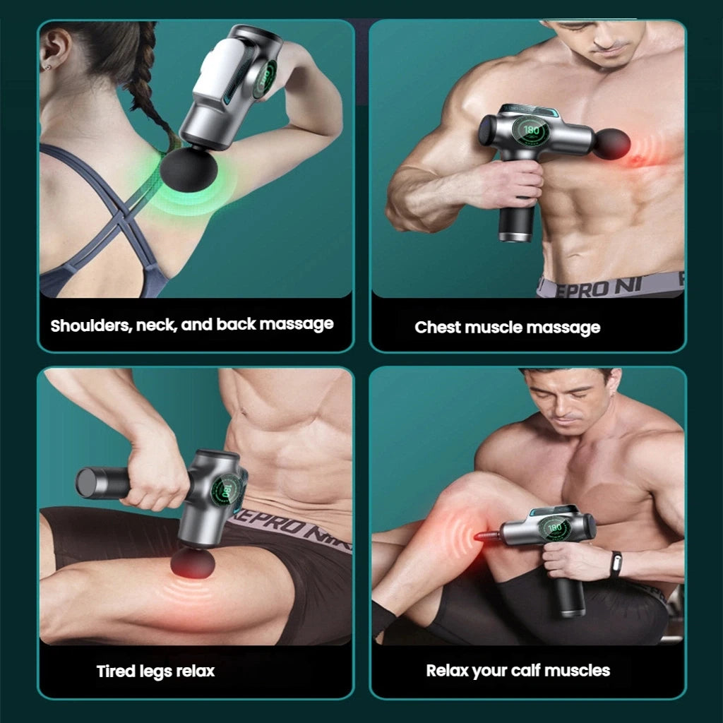 Powerful Massage Gun with 99 Speed Adjustable Levels 8 Attachments Box for Full Body Muscle Recovery