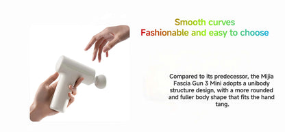 2025 XIAOMI Mijia Mini Fascia Gun 3 Portable Muscle Massage Gun 12kg Thrust Brushless Silent Motor 3 Massager Heads Relax Body