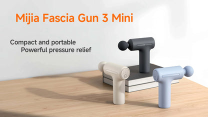 2025 XIAOMI Mijia Mini Fascia Gun 3 Portable Muscle Massage Gun 12kg Thrust Brushless Silent Motor 3 Massager Heads Relax Body