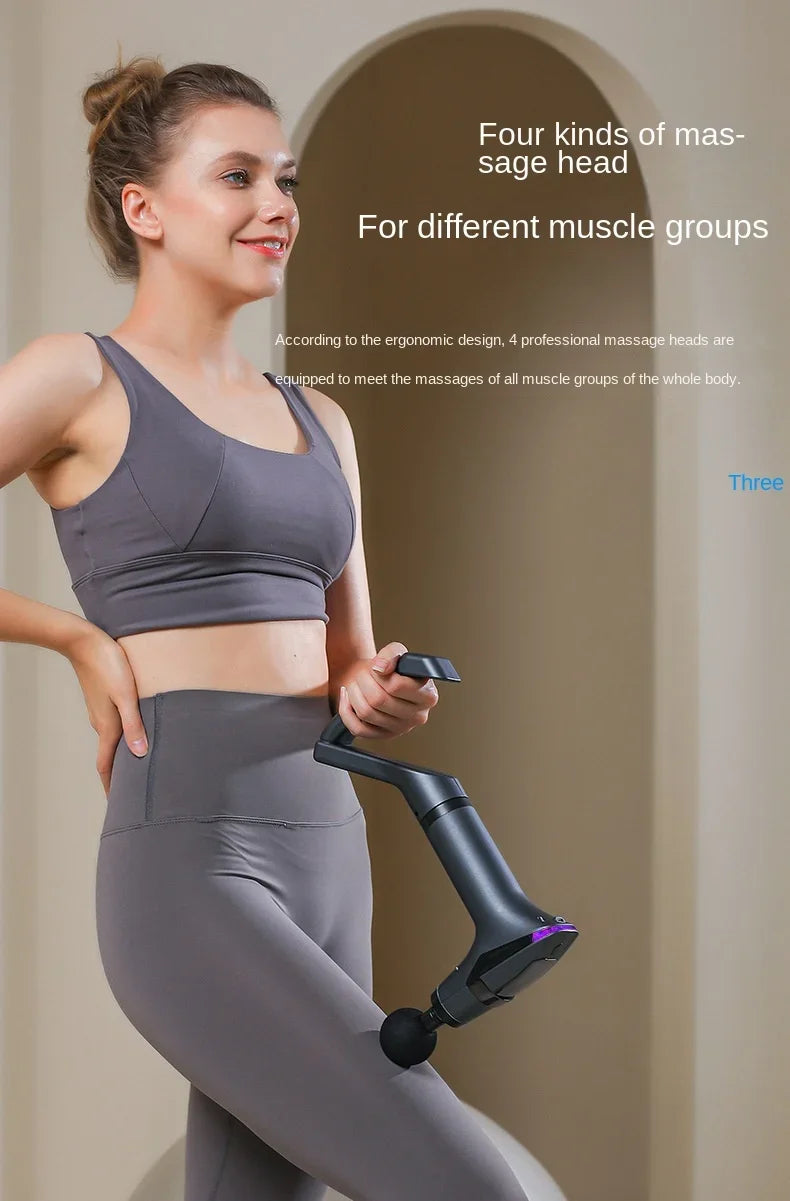 Hot Selling Multifunctional Muscle Relaxation Long-handle Massage Gun Remission Deep Tissue Percussion Body Electric Massage Gun