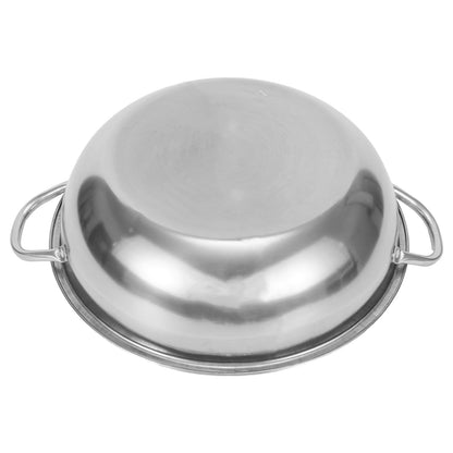 28cm Stainless Steel Twin Divided Double Pot Hotpot Cooker Gas Stove Compatible Pot Chinese Hot Pot Kitchen Soup Cooking Pot
