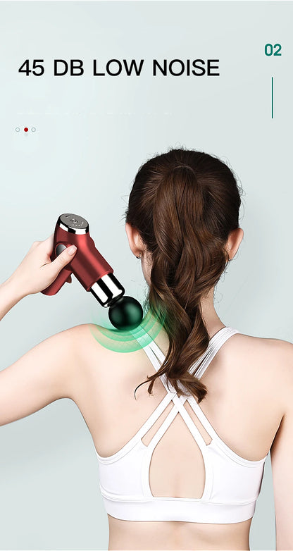 Kh515 Mini Fascia Gun Lcd Portable Muscle Massage Meridian Health Care Sports Relaxation Muscle Gun Electric Fitness Massager