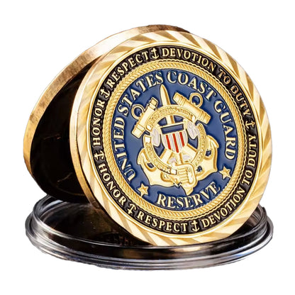 Semper Paratus US Coast Guard Commemorative Gold Plated Coin