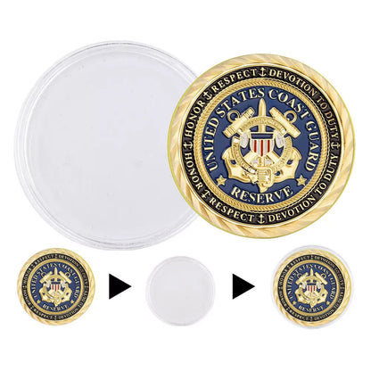 Semper Paratus US Coast Guard Commemorative Gold Plated Coin