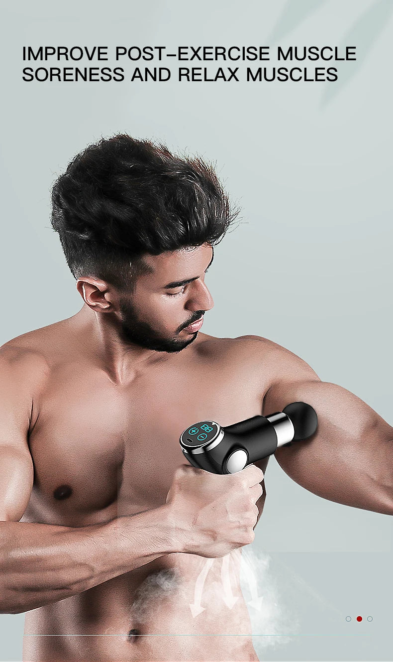 Kh515 Mini Fascia Gun Lcd Portable Muscle Massage Meridian Health Care Sports Relaxation Muscle Gun Electric Fitness Massager