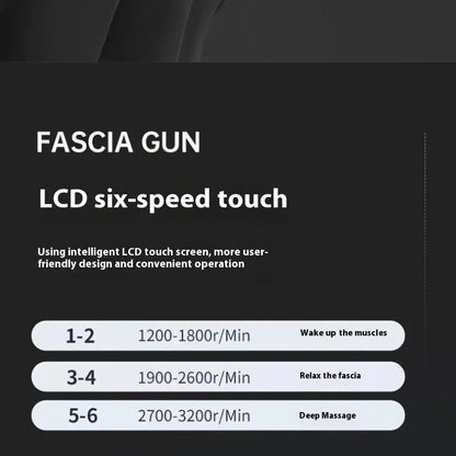 New Products 6 Gears Fascial Gun Double Head Mini Massage Gun Cordless Deep Tissue Vibration Muscle Massage Gun with LED Display