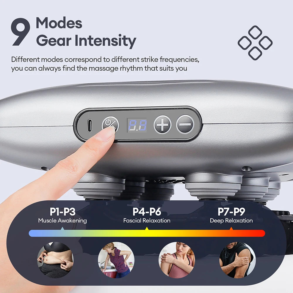 48-Heads Body Massage Gun High-Frequency Vibration Fascia Gun Back Waist Thigh Massager Neck Shoulder Massager Muscle masajeador