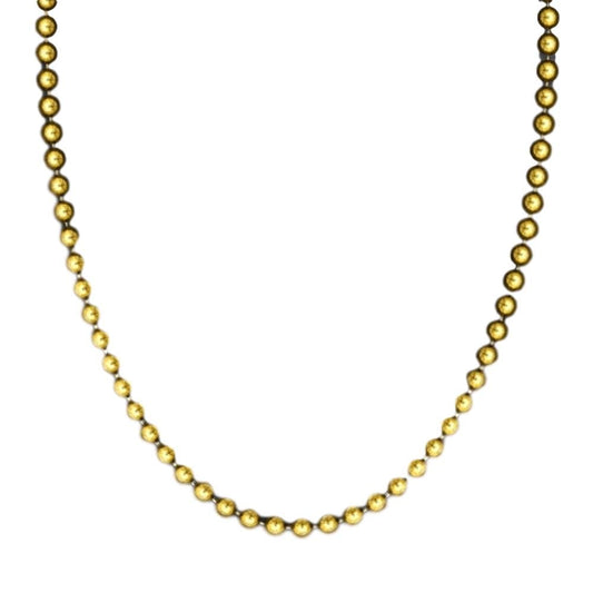 Smooth Round Opaque Bead Mardi Gras Necklace Gold Pack of 12