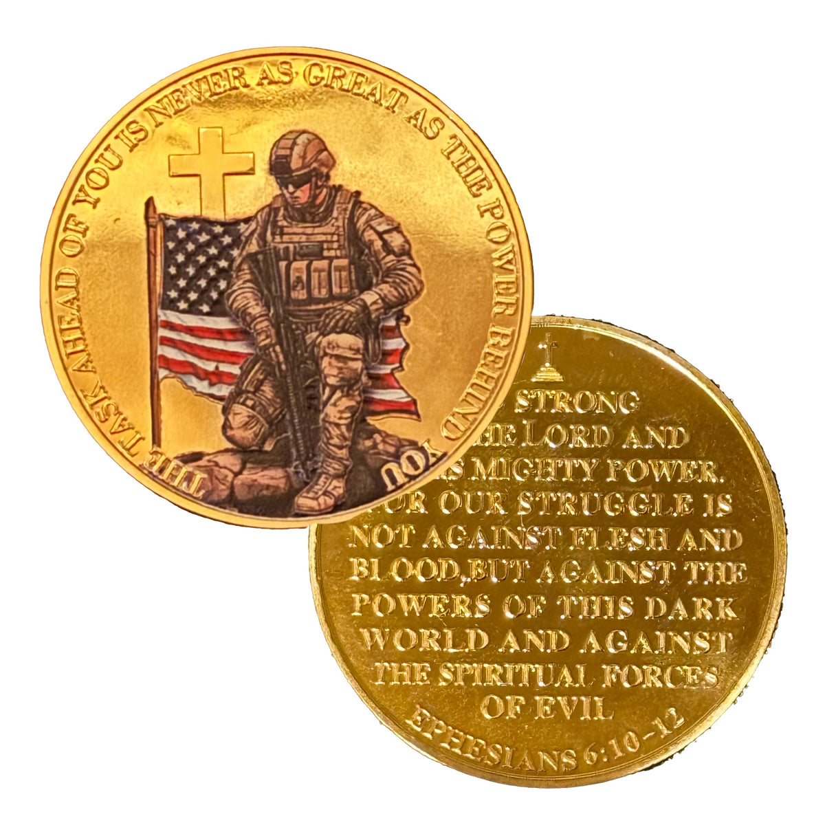 Sniper The Task Ahead of You Challenge Tribute Gold Plated Coin