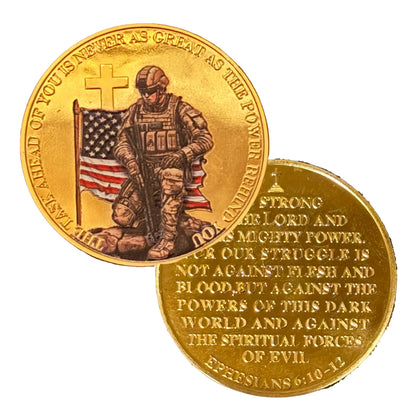 Sniper The Task Ahead of You Challenge Tribute Gold Plated Coin