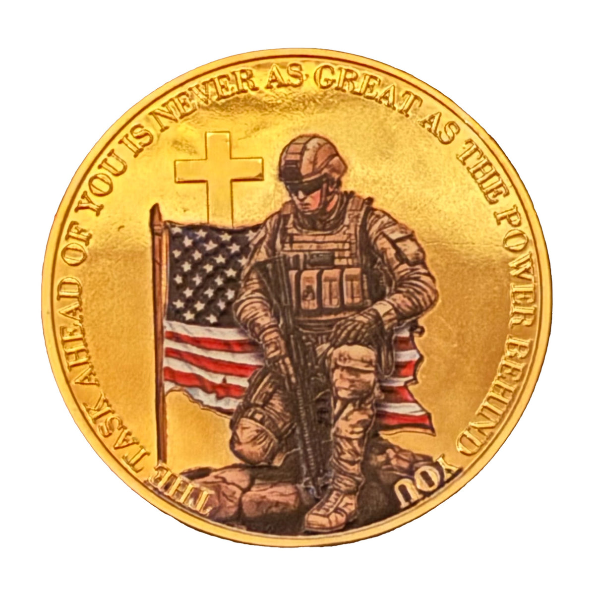 Sniper The Task Ahead of You Challenge Tribute Gold Plated Coin