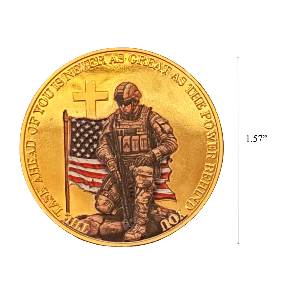 Sniper The Task Ahead of You Challenge Tribute Gold Plated Coin