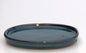 Blue Ceramic Humidity / Drip Tray - Oval 7.25" x 5.5" x .5"OD 6.75" x 5" x .25" ID