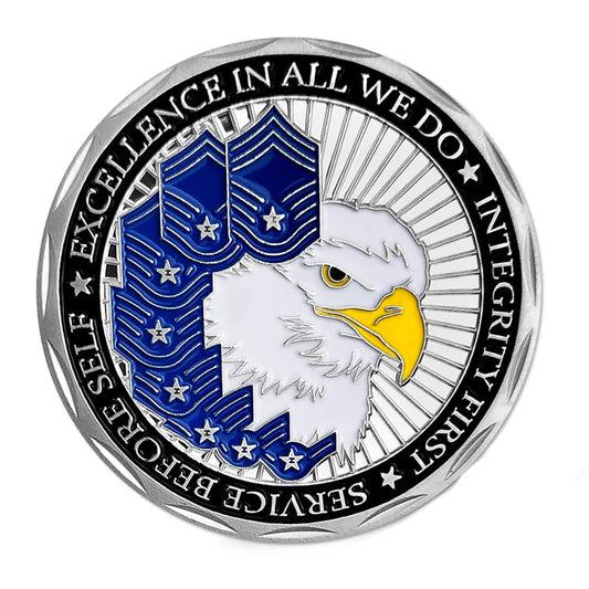 The Airman’s Creed United States Air Force Patriotic Challenge Silver Plated Eagle Coin