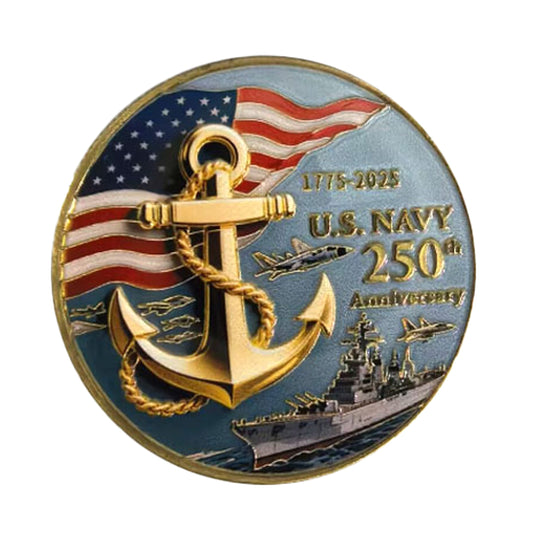 1775 to 2025 US Navy 250th Anniversary Commemorative Coin Battleship Edition