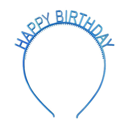 Unlit Happy Birthday Rainbow Headbands Pack of 6