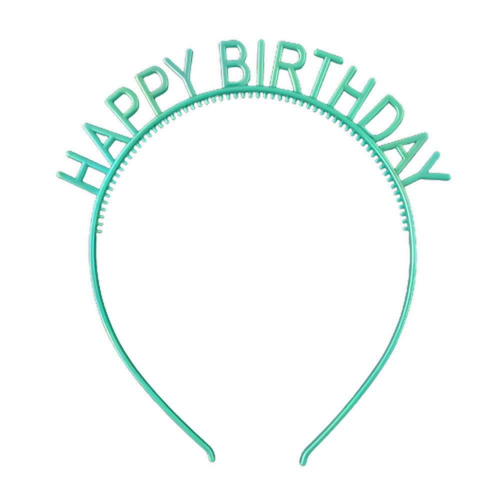 Unlit Happy Birthday Rainbow Headbands Pack of 6