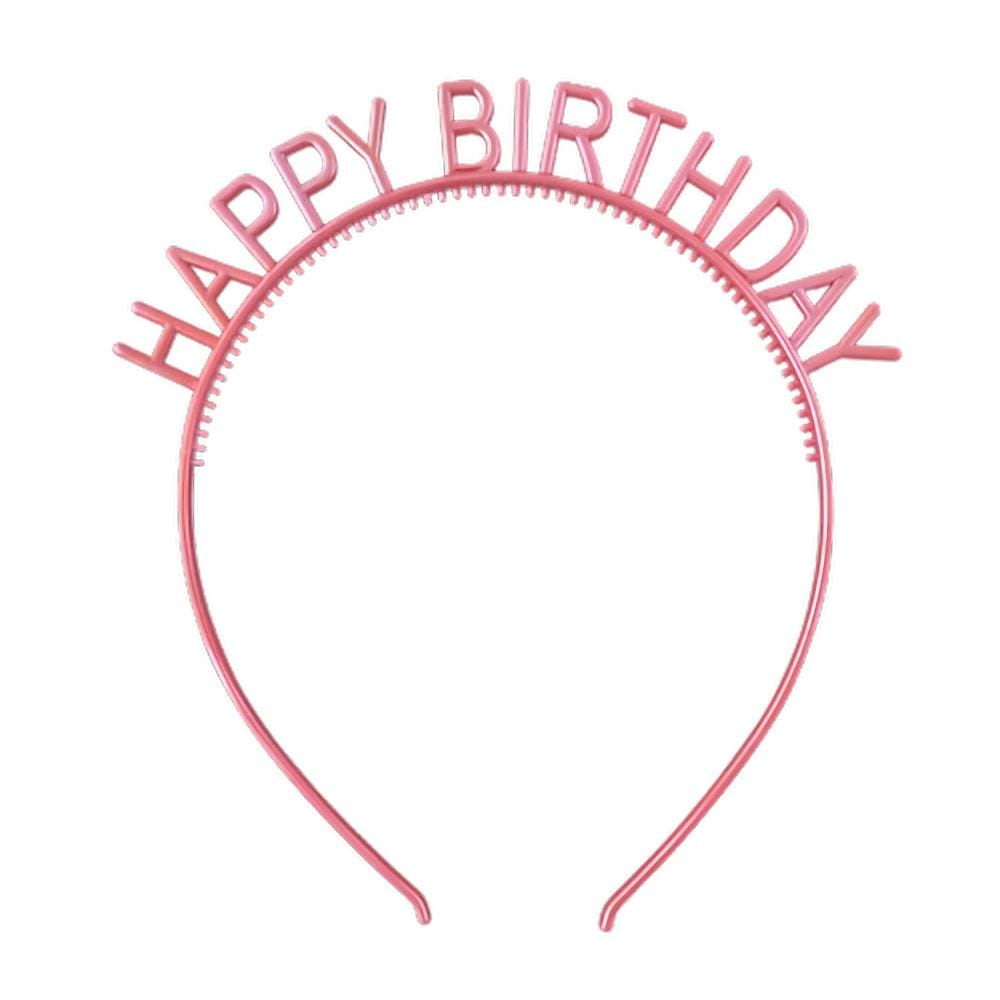 Unlit Happy Birthday Rainbow Headbands Pack of 6