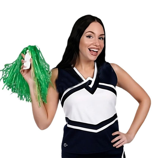 Non Light Up Short Handle Cheer Pom poms Green