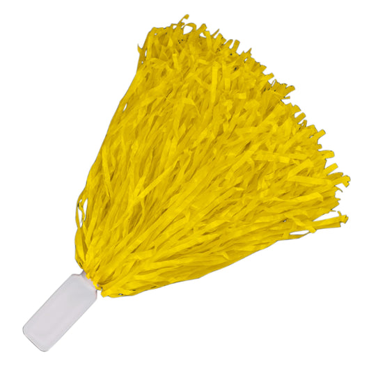 Non Light Up Short Handle Cheer Pom poms Yellow