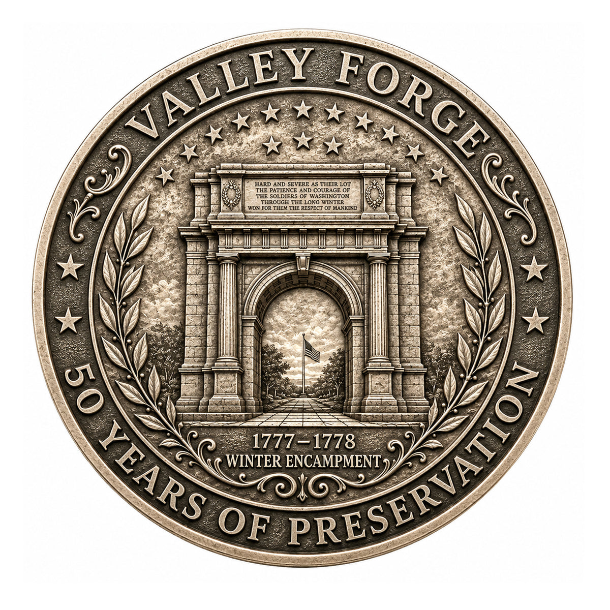 Valley Forge 50th Anniversary 1976 to 2026 Antique Finish Commemorative Coin