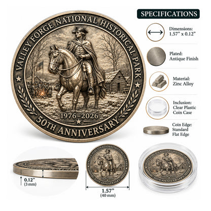 Valley Forge 50th Anniversary 1976 to 2026 Antique Finish Commemorative Coin