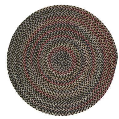 Black Colonial Mills Wayland Round Rugs Braided Rugs Made in the USA
