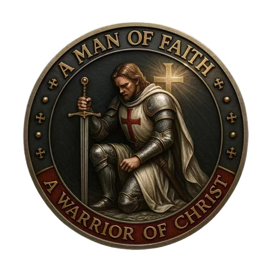Warrior of Faith Challenge Gold Plated Coin