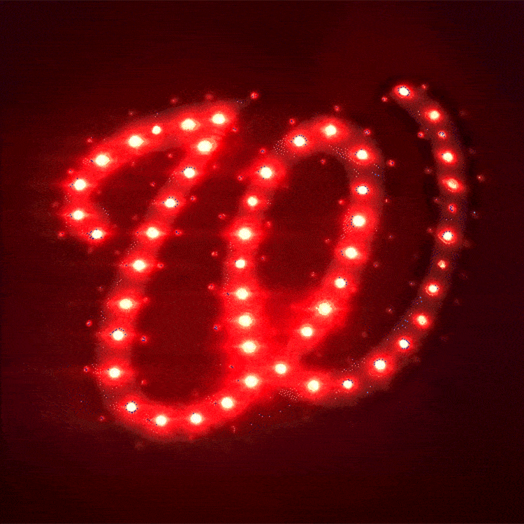 Washington Nationals Flashing Fiber Optic Cap