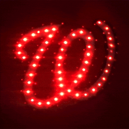Washington Nationals Flashing Fiber Optic Cap