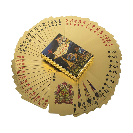 Welcome to Fabulous Las Vegas Nevada 24k Gold Foil Plated Waterproof Playing Cards